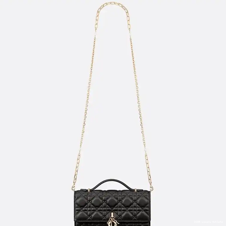 Cheap Mini Bag Handle Top Cannage Black Miss Dior Lambskin 0513 Luxury
